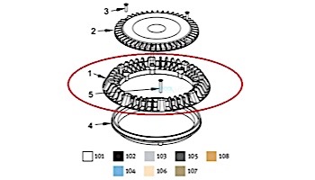 AquaStar 10" Round Vented Riser Ring | Screws for 10AV102 Retrofits Blue | 10RR104