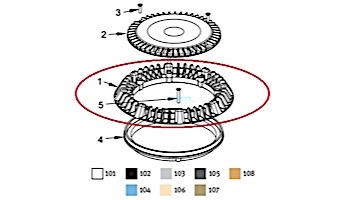 AquaStar 10" Round Vented Riser Ring | Screws for 10AV102 Retrofits Tan | 10RR108