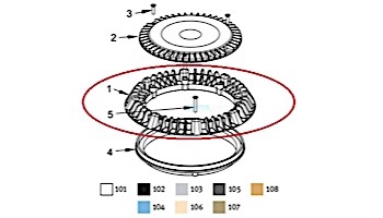 AquaStar 18" Square Vented Riser Ring and Screws for WAV18xxx, SUN18xxx, SUNA18xxx Retrofits Blue | 18RR104