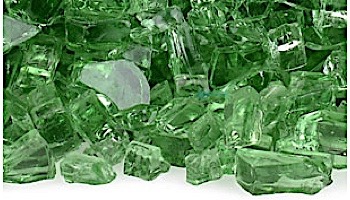 American Fireglass One Fourth Inch Classic Collection | Evergreen Fire Glass | 10 Pound Jar | AFF-EVGR-J