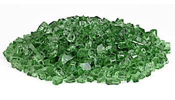 American Fireglass One Fourth Inch Classic Collection | Evergreen Fire Glass | 10 Pound Jar | AFF-EVGR-J