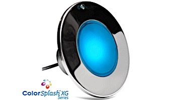 J&J Electronics ColorSplash XG Series Color LED Pool Light SwimQuip Version | 12V Equivalent 33W 30' Cord | LPL-F2C-12-30-PSQ