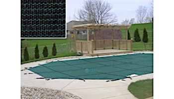 PoolTux 20-Year King99 Mesh Safety Cover | No Step Rectangle 15' x 30' Green | CSPTGMP15300