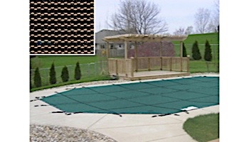 PoolTux 20-Year King99 Mesh Safety Cover | Center Step Rectangle 15' x 30' Tan | CSPTTMP15301
