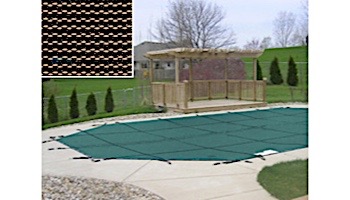 PoolTux 20-Year King99 Mesh Safety Cover | Left Step Rectangle 20' x 44' Tan | CSPTTMP20442