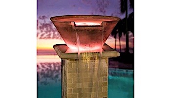 AquaCal Fire FX Illuminated Spillover Water Bowl | Brass | R301015BS
