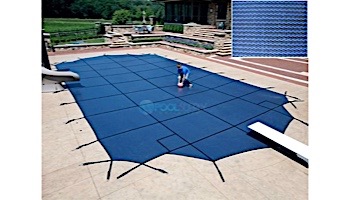 Arctic Armor 20-Year Super Mesh Center End Step Safety Cover | Rectangle 14' x 28' Blue | WS707BU