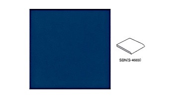 National Pool Tile 6x6 Solid Single Bullnose Tile | Glossy Navy - SBN | M6766C SBN