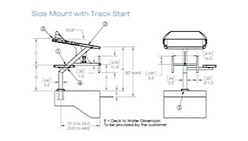 SR Smith Velocity Single Post Side Mount Starting Platform with TrueTread and Track Start | VELOSM-TS-TA