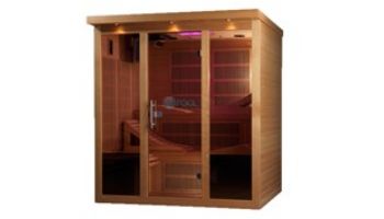 Golden Designs Monaco 6-Person Near Zero EMF FAR Infrared Sauna | Hemlock | GDI-6996-01