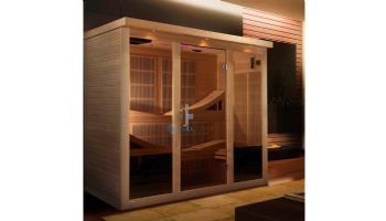 Golden Designs Monaco 6-Person Near Zero EMF FAR Infrared Sauna | Hemlock | GDI-6996-01
