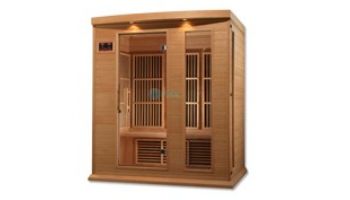 Golden Designs Maxxus 3-Person Low EMF FAR Infrared Carbon Sauna | Hemlock | MX-K306-01