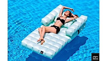 Pigro Felice Modul'Air 2-in-1 Inflatable Armchair Lounger Pool Float | Aqua Blue | 921985-AQUABLUE