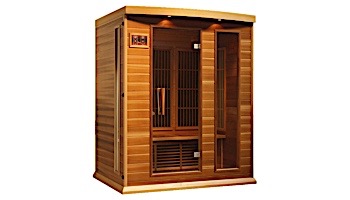 Golden Designs Maxxus 3-Person Low EMF FAR Infrared Carbon Sauna | Red Cedar | MX-K306-01 CED