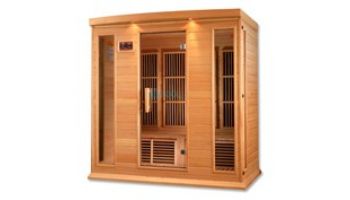 Golden Designs Maxxus 4-Person Low EMF FAR Infrared Carbon Sauna | Hemlock | MX-K406-01