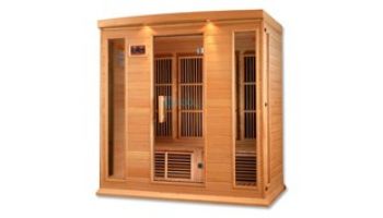 Golden Designs Maxxus 4-Person Low EMF FAR Infrared Carbon Sauna | Hemlock | MX-K406-01