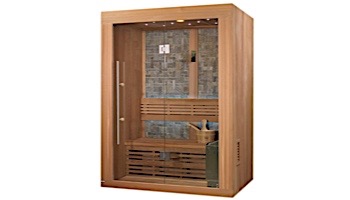 GoldenDesigns Vasteras Luxury Edition 2-3 Person Traditional Steam Sauna | Cedar | GDI-7289-01L Cedar