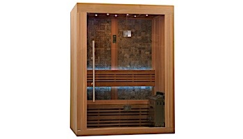 GoldenDesigns Vasteras Luxury Edition 2-3 Person Traditional Steam Sauna | Cedar | GDI-7289-01L Cedar