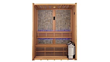 GoldenDesigns Vasteras Luxury Edition 2-3 Person Traditional Steam Sauna | Cedar | GDI-7289-01L Cedar