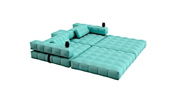 Pigro Felice Modul'Air 2-in-1 Inflatable Sofa Double Lounger Pool Float | Aqua Blue | 921986-AQUABLUE