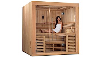 GoldenDesigns Osla 4-6 Person Traditional Steam Sauna | Cedar | GDI-7689-01 Cedar