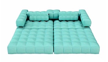 Pigro Felice Modul_#39;Air 2-in-1 Inflatable Sofa Double Lounger Pool Float | Aquamarine Green | 921986-AGREEN