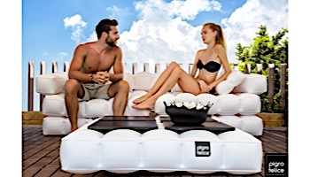 Pigro Felice Modul'Air 2-in-1 Inflatable Sofa Double Lounger Pool Float | Aquamarine Green | 921986-AGREEN