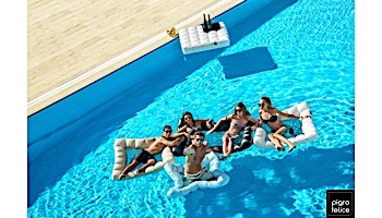 Pigro Felice Modul'Air Premium Inflatable Double Floating Hammock | Aqua Blue | 921991-AQUABLUE