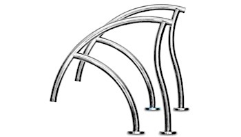 SR Smith Designer Series Grab Rail Pair | 1.90" x .065" Thickness 316L Marine Grade Stainless Steel | DR-G3D065-MG