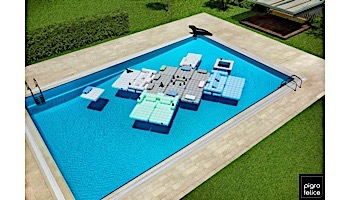 Pigro Felice Modul'Air Inflatable Base Pool Float | Aqua Blue | 921987-AQUABLUE