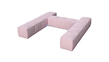 Pigro Felice Modul'Air Inflatable Armchair Backrest | Rose Pink | 921988-RPINK