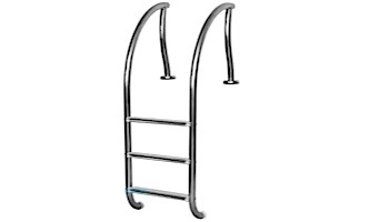 Inter-Fab Designer Series 3 Step Ladder With Sure-Step Treads | 1.90" x .065" Thickness 304 Stainless Steel | DR-L3065S