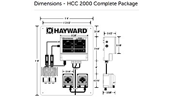 Hayward HCC 2000 Water Chemistry Controller Complete Package | W3HCC2000CP