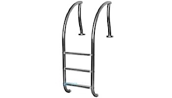 Inter-Fab Designer Series 3 Step Ladder With Sure-Step Treads | 1.90" x .065" Thickness 316L Marine Grade Stainless Steel | DR-L3065S-MG