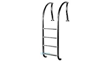 Inter-Fab Designer Series 4 Step Ladder With Sure-Step Treads | 1.90" x .065" Thickness 304 Stainless Steel | DR-L4065S