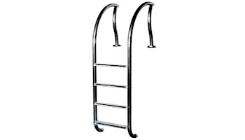Inter-Fab Designer Series 4 Step Ladder With Sure-Step Treads | 1.90" x .065" Thickness Powder Coated Light Gray | DR-L4065S-9