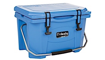 Grizzly Coolers 20 Quart Cooler with BearClaw Latches and Stainless Steel Handle with Foam Grip | Blue | IRP-9090-B