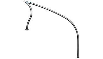 Inter-Fab Designer Series Deck to Stair 5' Span Hand Rail | 1.90" x .065" Thickness Powder Coated Black | DR-D2S5065-2