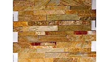 Natural Stone Ledger Panel 6x24 | Desert Gold | Basketweave Quartzite