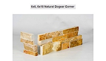 Natural Stone Dogear Corner | Desert Gold | Dressed Quartzite