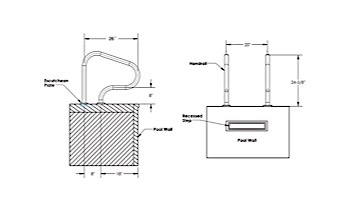 Inter-Fab Deck Top Mounted G3DE Figure 4 Economy Grab Rail Flanged Single | 1.90" x .049" Thickness Powder Coated Copper Vein | G3DE049-FL-SINGLE-4