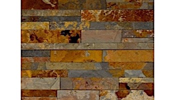 Natural Stone Ledger Panel 6x24 | Sunset Mulit Color | Dressed Slate