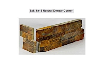 Natural Stone Dogear Corner | Sunset Multi Color | Dressed Slate