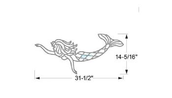 AquaStar Swim Designs Mermaid Pre-Filled Frame | F2007-01