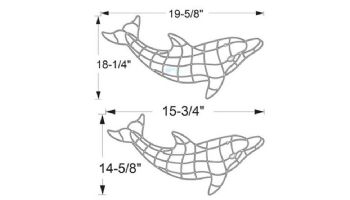 AquaStar Swim Designs Dolphin Pre-Filled Frames Set | 1 Medium 1 Large | F2029-01