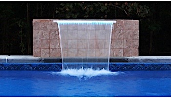 Brilliant Wonders 36" LED Waterfall Back Port | 6" Lip | 100 Ft. Cord | Black | 25677-334-000