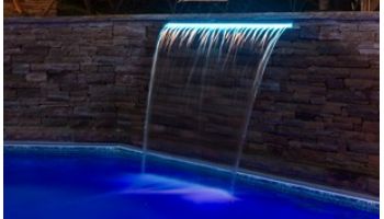 Brilliant Wonders 60" LED Waterfall Back Port | 6" Lip | 100 Ft. Cord | White | 25677-530-000