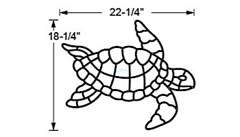 AquaStar Swim Designs Large Turtle Pre-Filled Frame | F2024-01