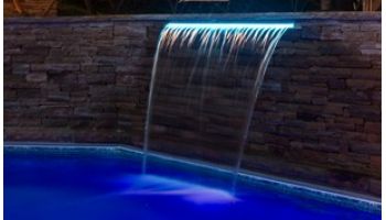 Brilliant Wonders 96" LED Waterfall Back Port | 6" Lip | 100 Ft. Cord | White | 25677-830-000