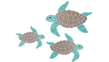 AquaStar Swim Designs Turtle Pre-Filled Frames Set | 1 Small, 1 Medium, 1 Large | F2030-01